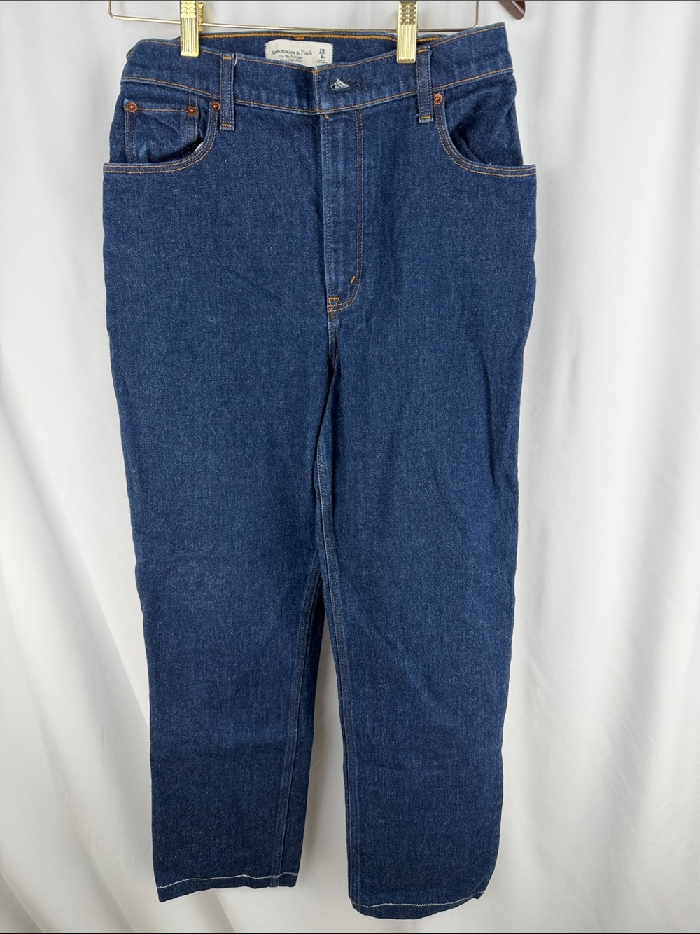 Abercrombie & Fitch 90’s Straight Ultra High rise Dark Blue Straight Jeans